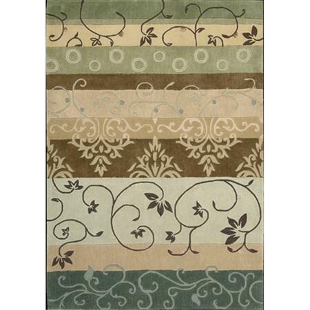 NOURISON Contour Area Rug Collection Green 8 Ft X 10 Ft 6 In. Rectangle 99446076137